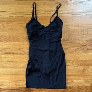 Flexees XL Black Full Slip Take Inches Off Wear Your Own Bra WYOB 2541 Shapewear